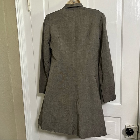 Philip DiCaprio Single Button Longline Blazer Gray Wool Silk Women’s 4 - Picture 4 of 7